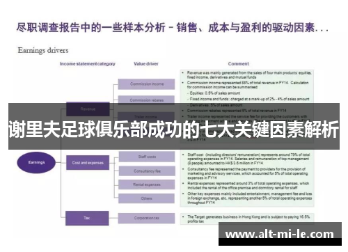 谢里夫足球俱乐部成功的七大关键因素解析